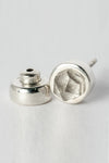 Parts of Four Stud Earrings Collection I Highly Handcrafted Natural Stone PS4-1935-4-PA+HER-PGCY 7mm Polished Sterling Silver+Crystal PPOF5